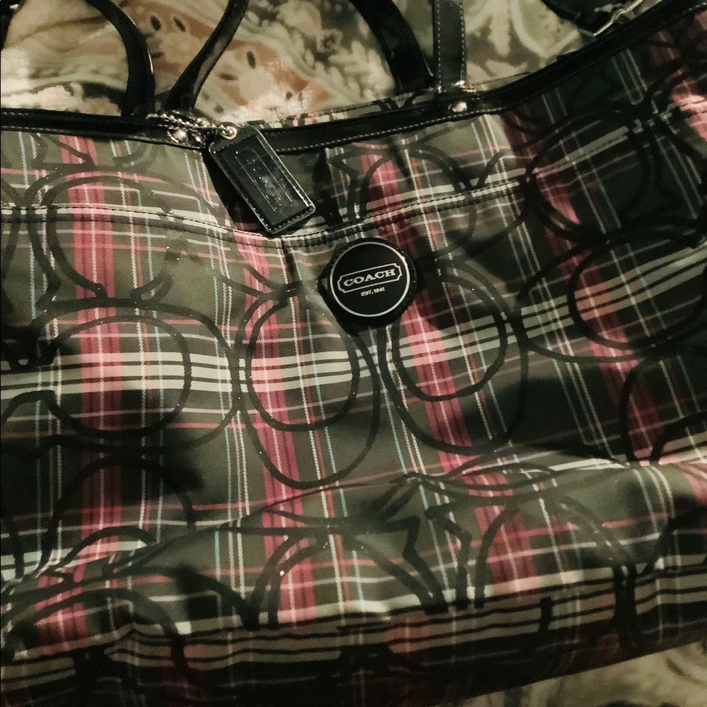 Coach Plaid Diaper Bag